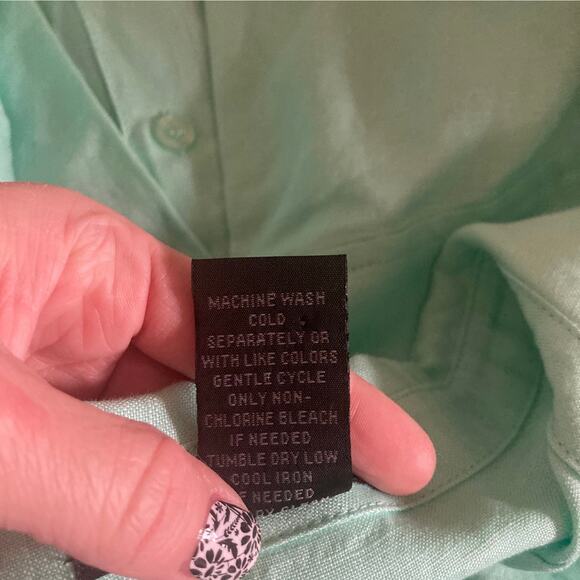 Grace Elements Mint Green Buttondown, Size M - Picture 5 of 5